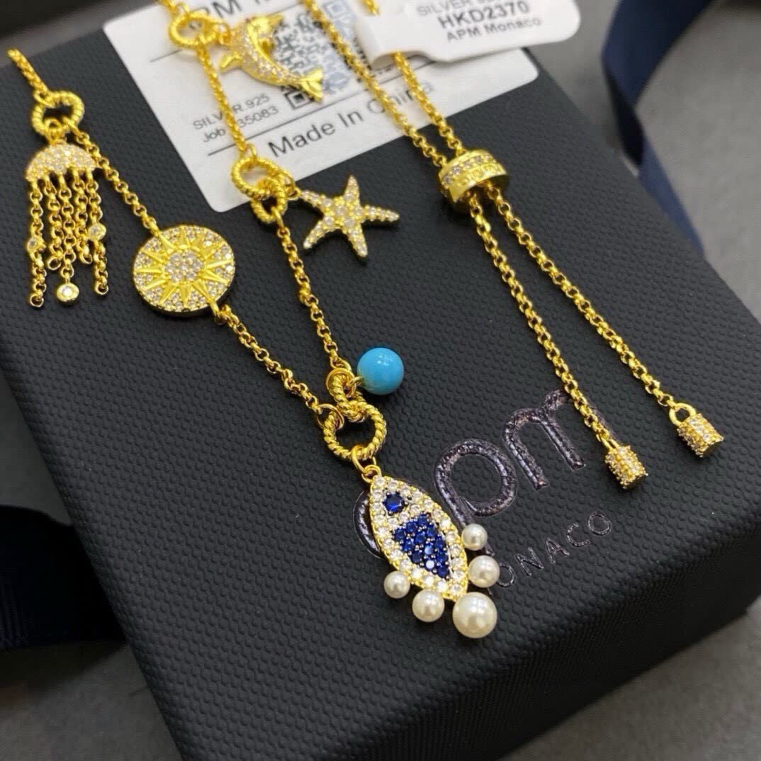 APM Monaco Ocean Element Adjustable Necklace - Gold Yellow